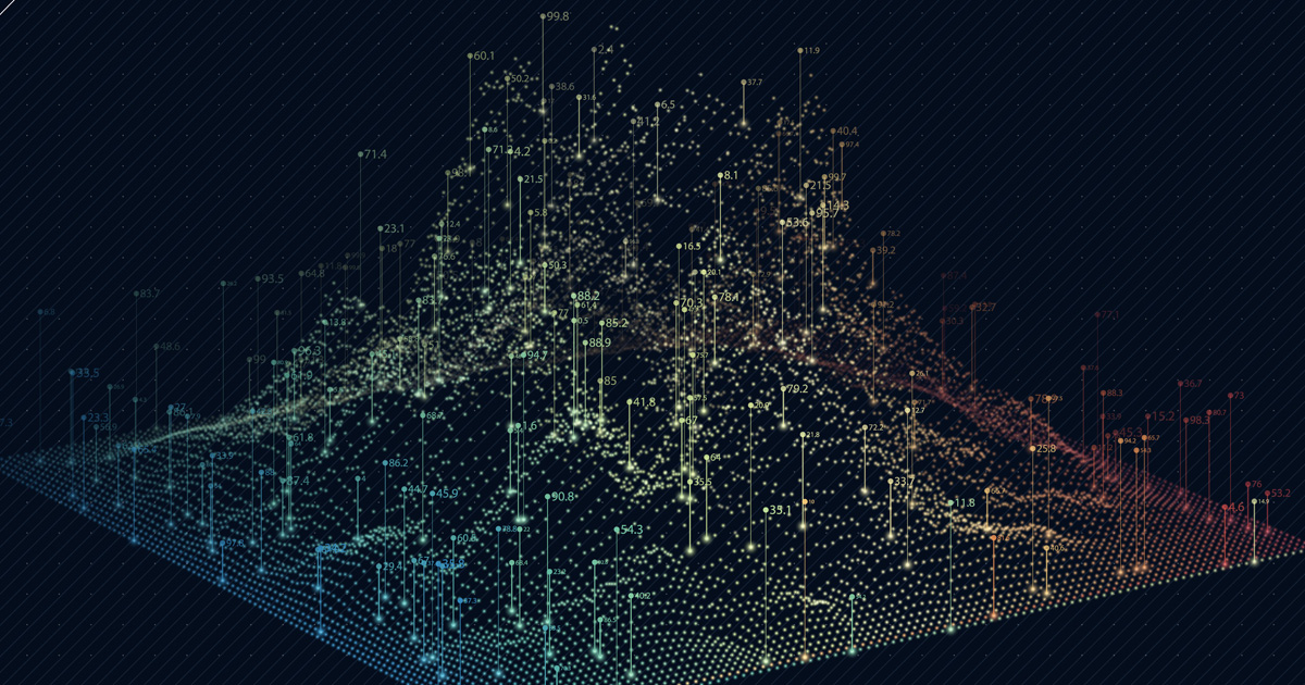 Vector abstract 3D big data visualization
