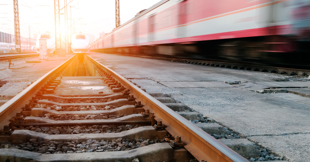 Fast moving train