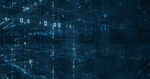 Digital binary code matrix background