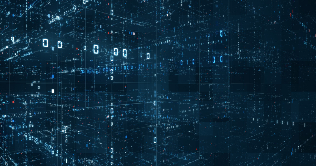 Digital binary code matrix background
