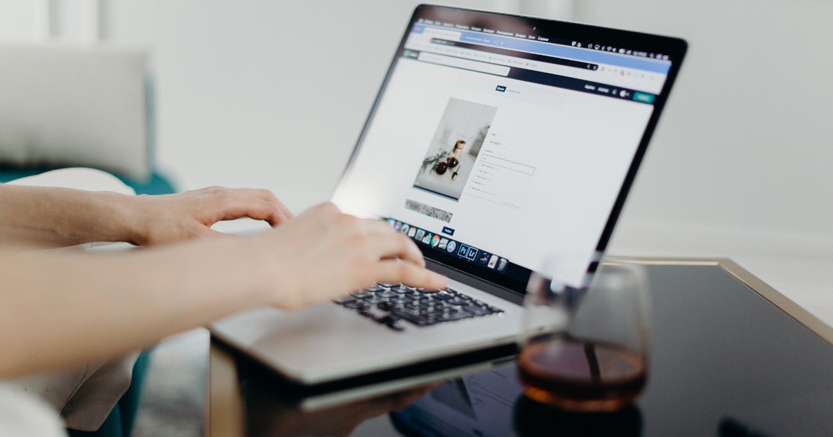 Person using macbook laptop