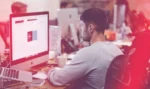 Man sitting at computer