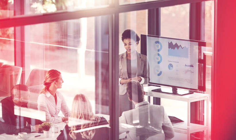 Group of executives discuss their enterprise resource planning (ERP) systems